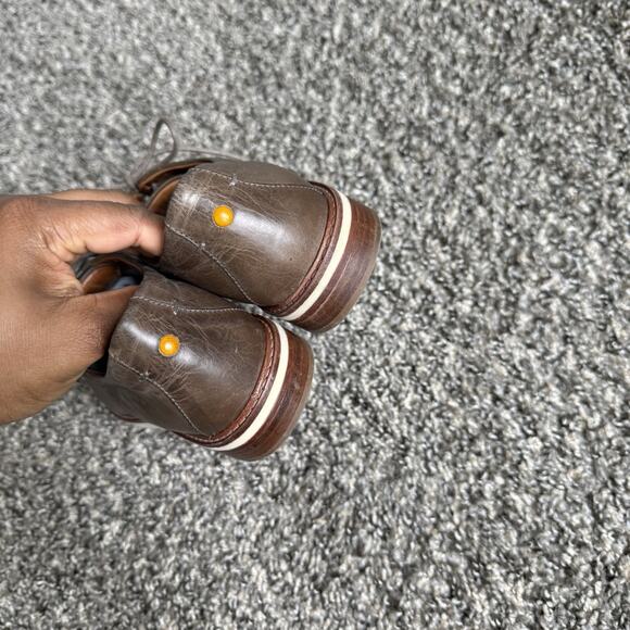 Samuel Hubbard Women's US 6 All Aboard Oxford Taupe Brown Leather Shoe Preppy - Picture 7 of 10